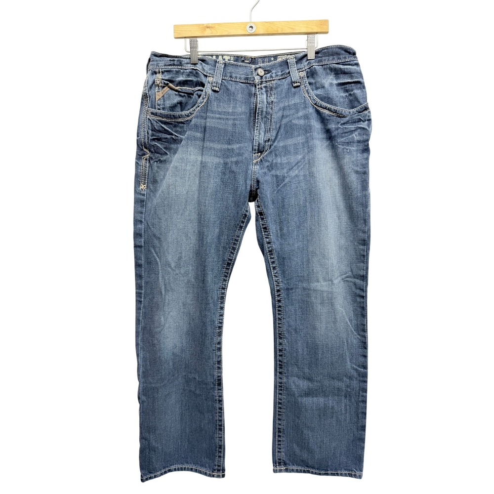 Ariat M4 Jeans Relaxed Boot Cut Low Rise Blue Mens READ 38X32
